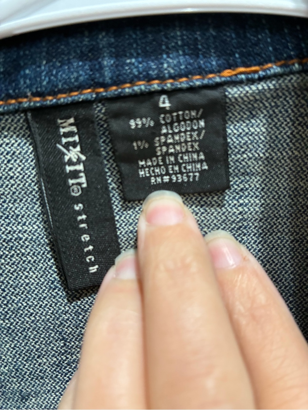 Mexx Dark Blue Denim Jeans with Orange Stitching
